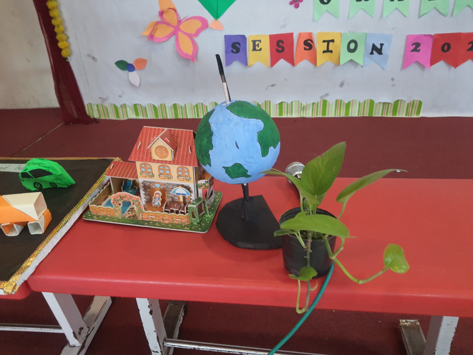 students working on a model