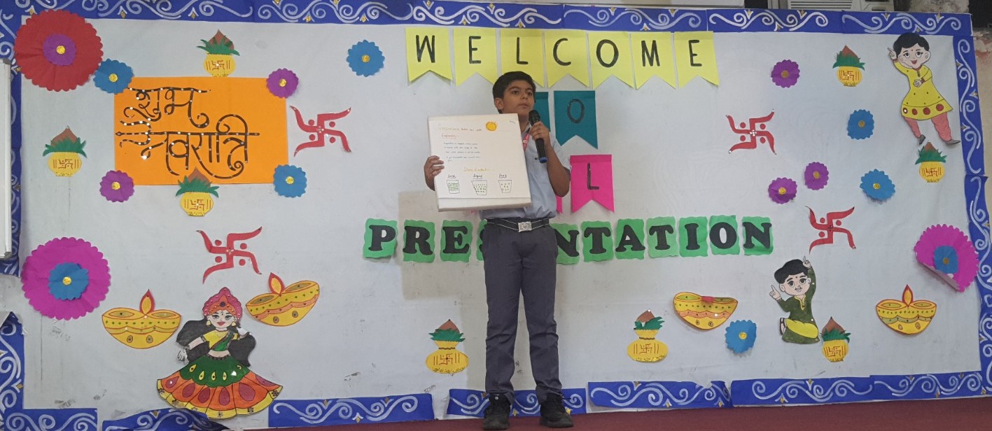 student presenting